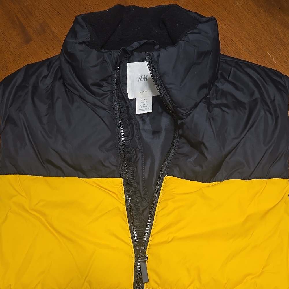 H&M Black and Yellow Puffer Jacket